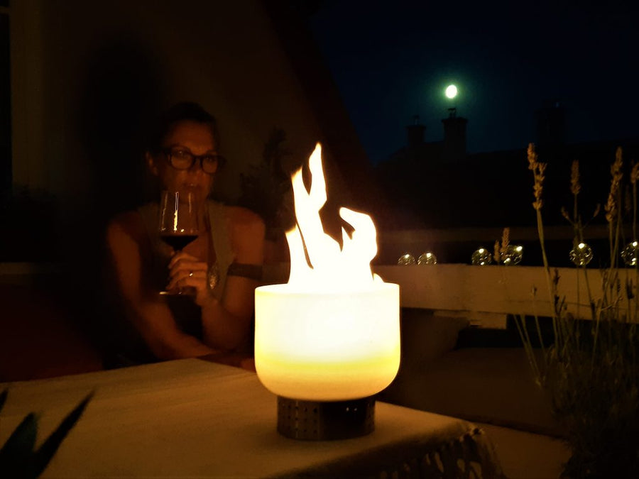 QSET20 - TableTop Quartz Glass Firebowl