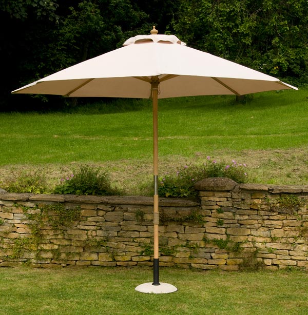 Sturdi Plus Double Pulley FSC Wooden Garden Parasol - 3m Round