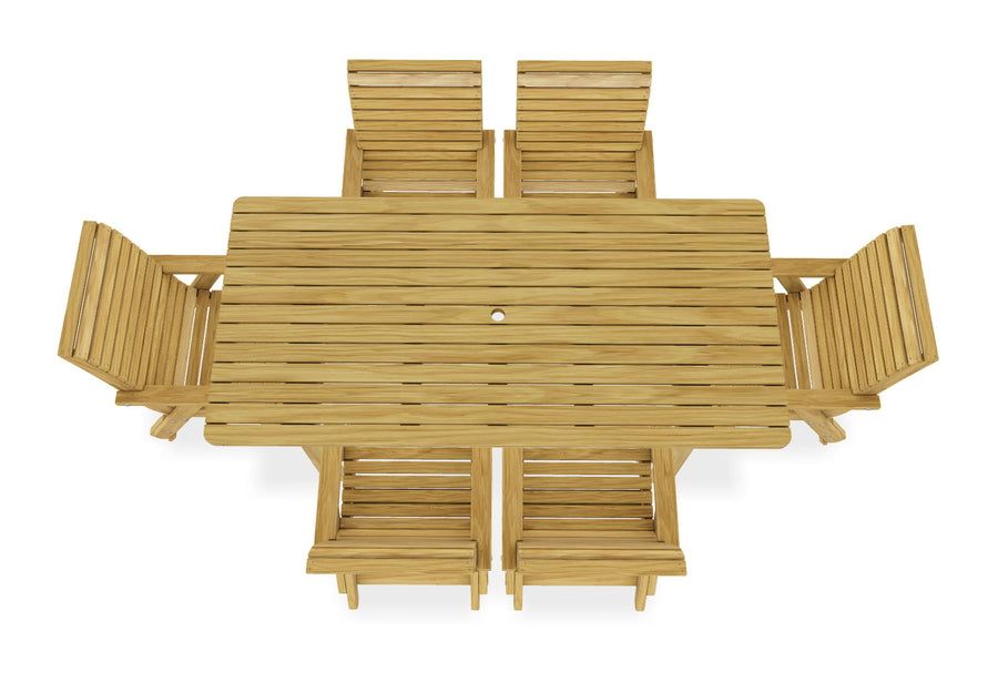 Amelia Table 207 x 100 cm plus 6 Elli Chairs