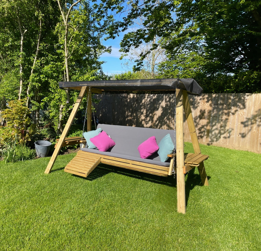 3 Seater Wooden Swing