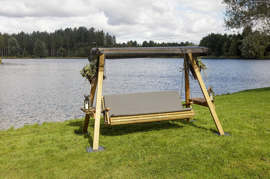 Terassi 3 Seat Swing Bundle with Canopy and Cushion