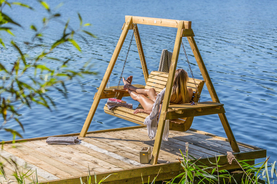 Lilli Wooden Two-Seater Garden Swing