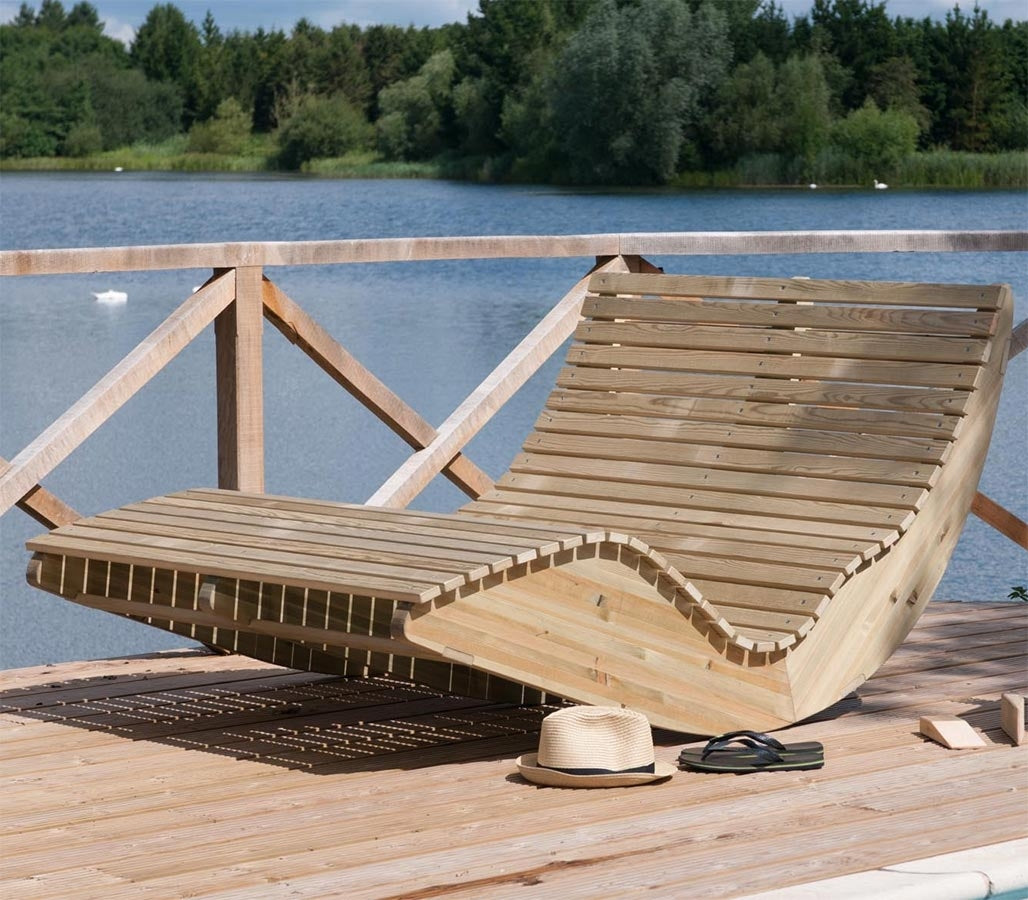 Wooden sunbeds discount for sale